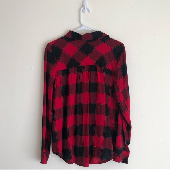 Nordstrom Bp red plaid shirt sz XS - Picture 3 of 10